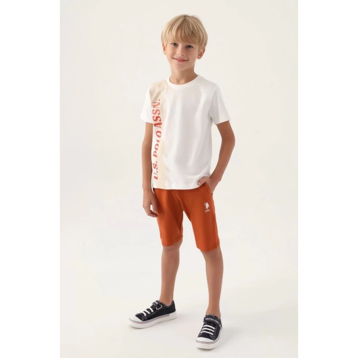 ERKEK ÇOCUK BERMUDA TAKIM - KREM