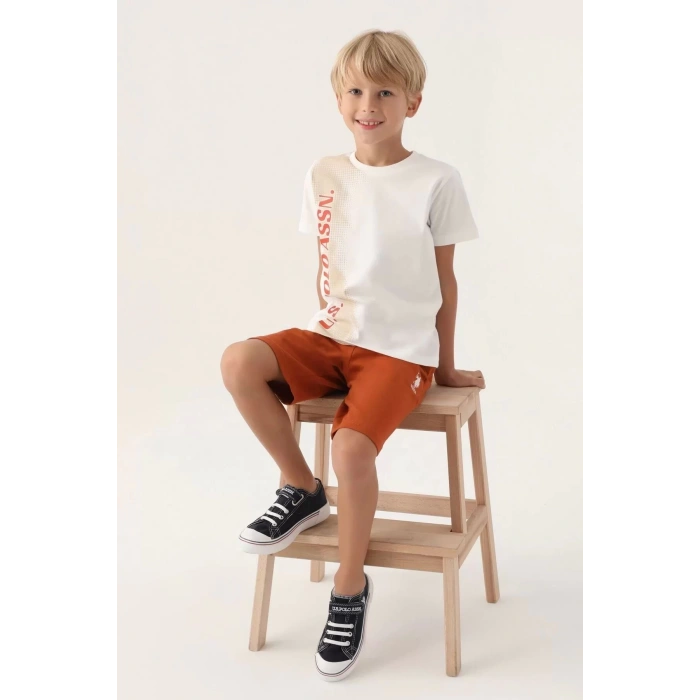 ERKEK ÇOCUK BERMUDA TAKIM - KREM