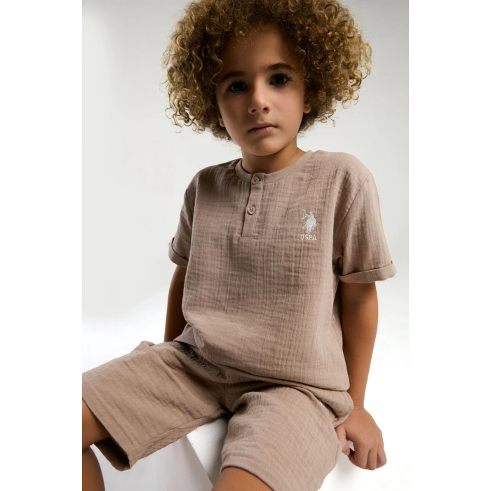 ERKEK ÇOCUK BERMUDA TAKIM - KUM