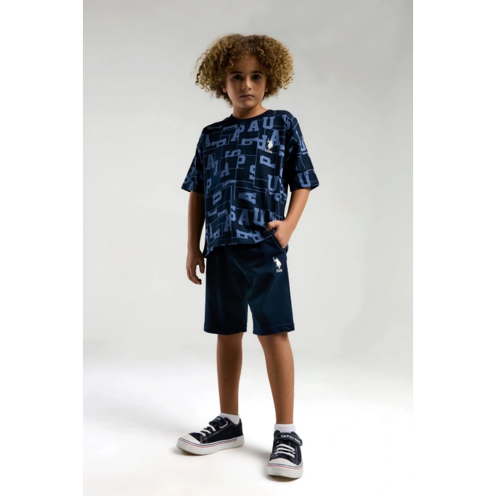 ERKEK ÇOCUK BERMUDA TAKIM - LACİVERT