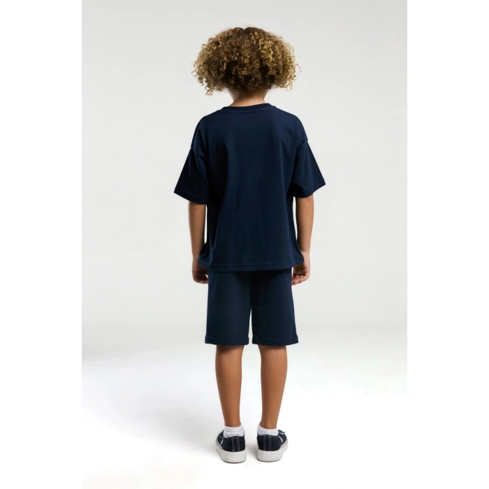 ERKEK ÇOCUK BERMUDA TAKIM - LACİVERT