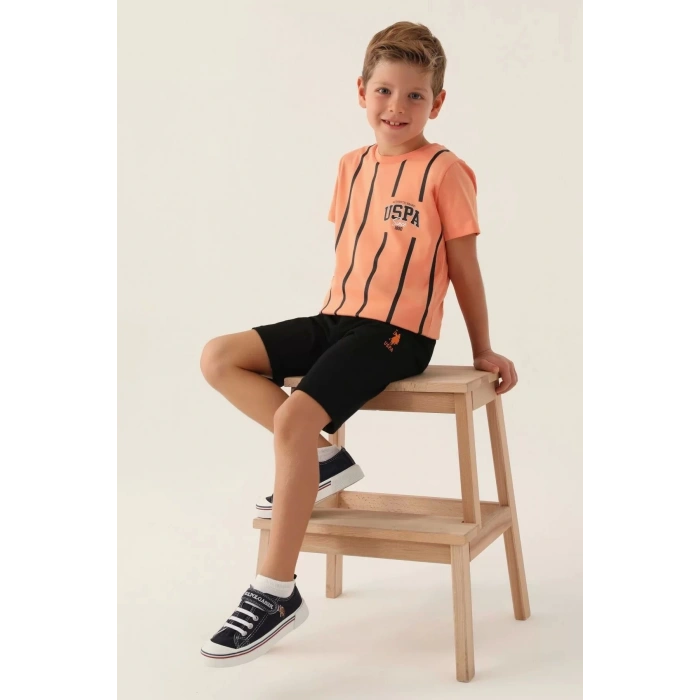 ERKEK ÇOCUK BERMUDA TAKIM - ŞEFTALİ