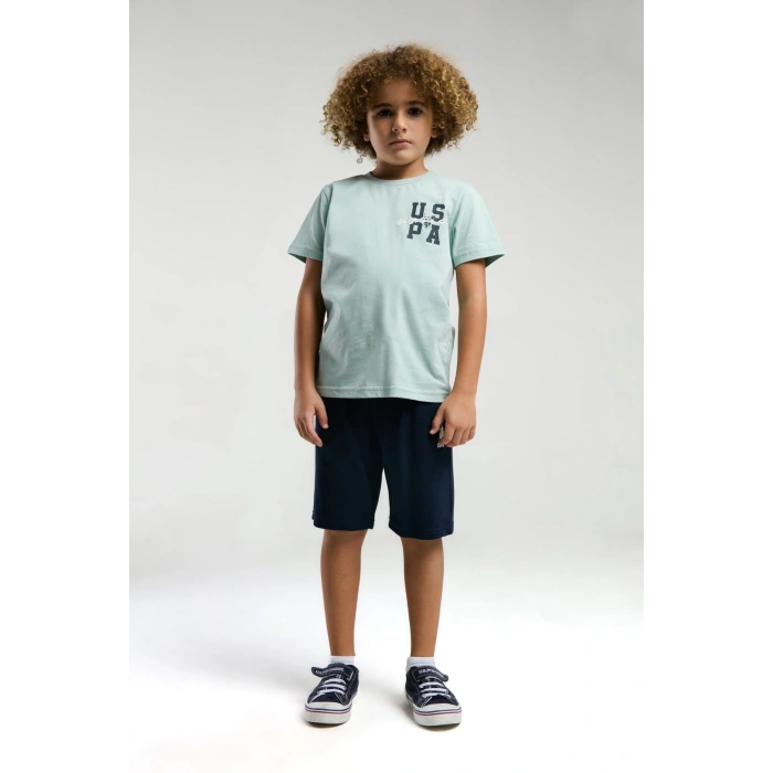 ERKEK ÇOCUK BERMUDA TAKIM - SU YEŞİLİ