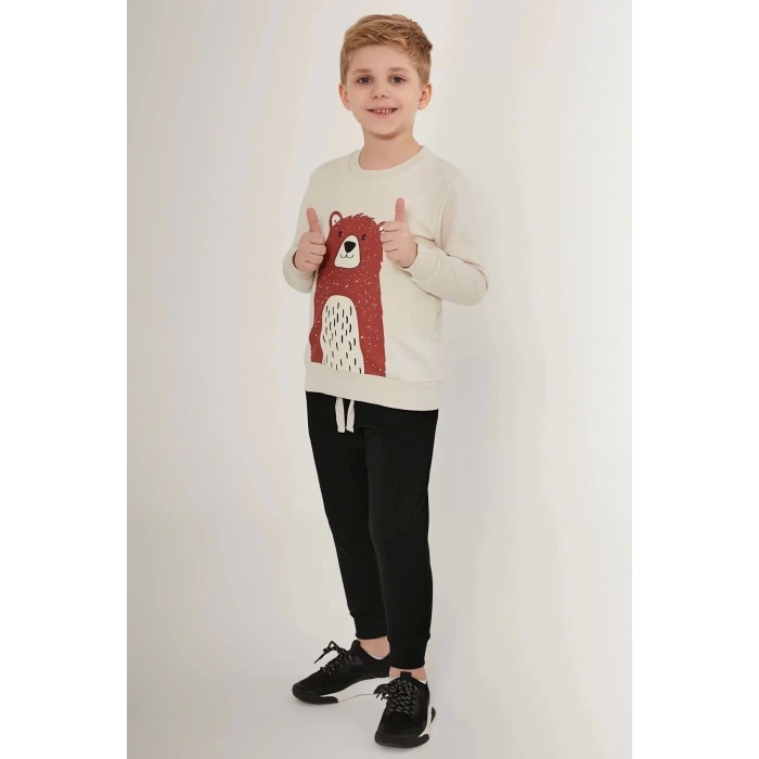 ERKEK ÇOCUK EŞOFMAN TAKIM - BEJ