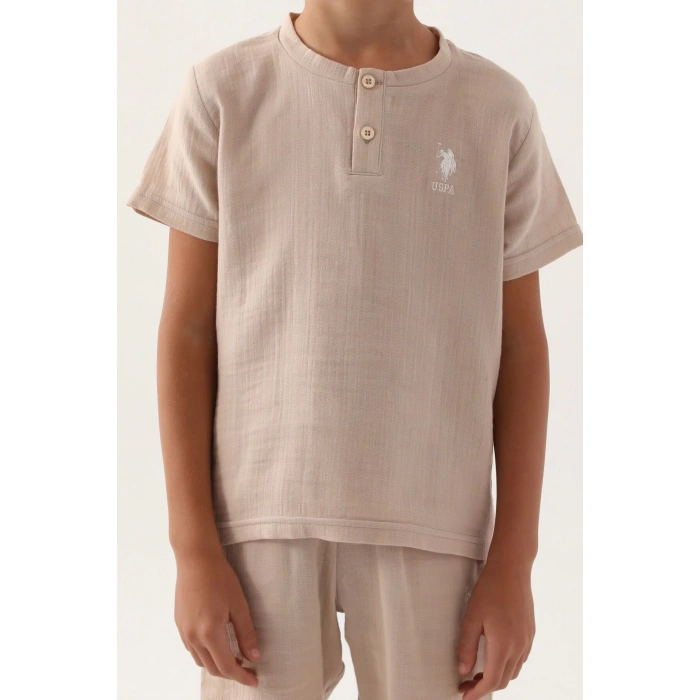 ERKEK GARSON BERMUDA TAKIM - BEJ