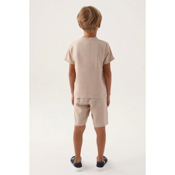 ERKEK GARSON BERMUDA TAKIM - BEJ