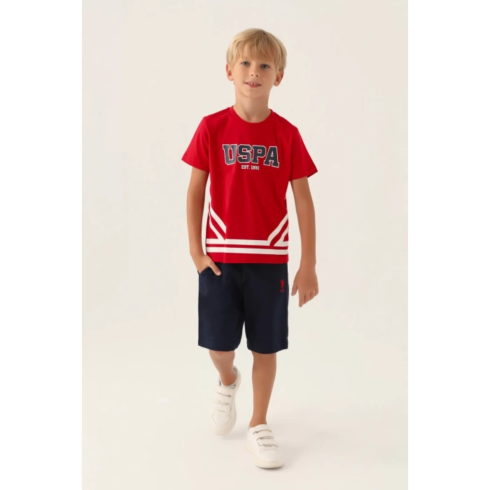 ERKEK GARSON BERMUDA TAKIM - KIRMIZI