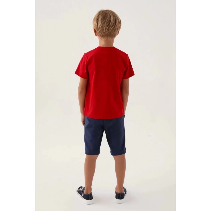 ERKEK GARSON BERMUDA TAKIM - KIRMIZI
