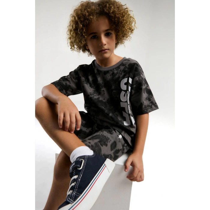 ERKEK GARSON BERMUDA TAKIM - KOYU GRİ