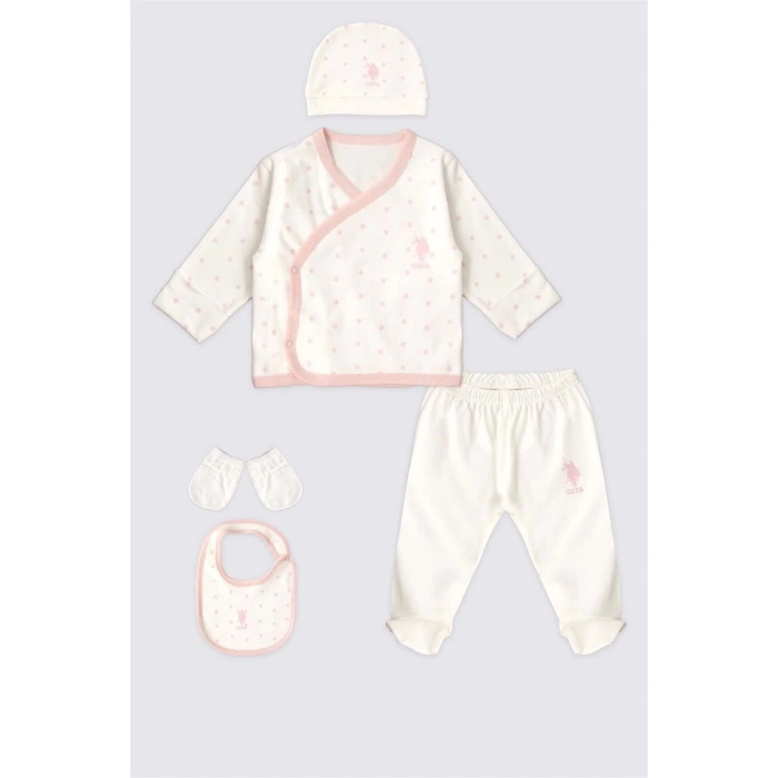 KIZ BEBEK HASTANE ÇIKIŞI 5 LI SET - KREM