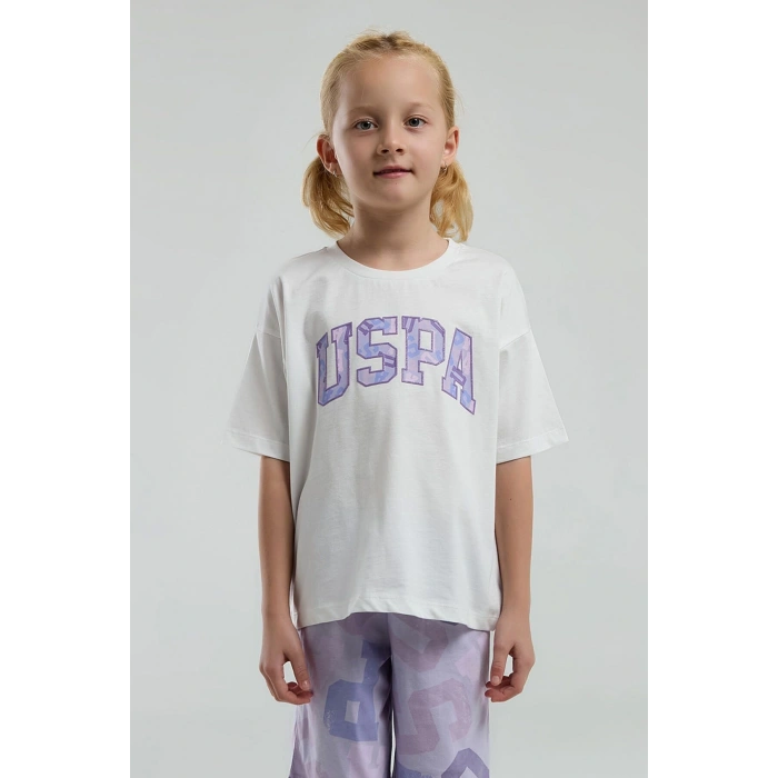 KIZ ÇOCUK BERMUDA TAKIM  - Beyaz