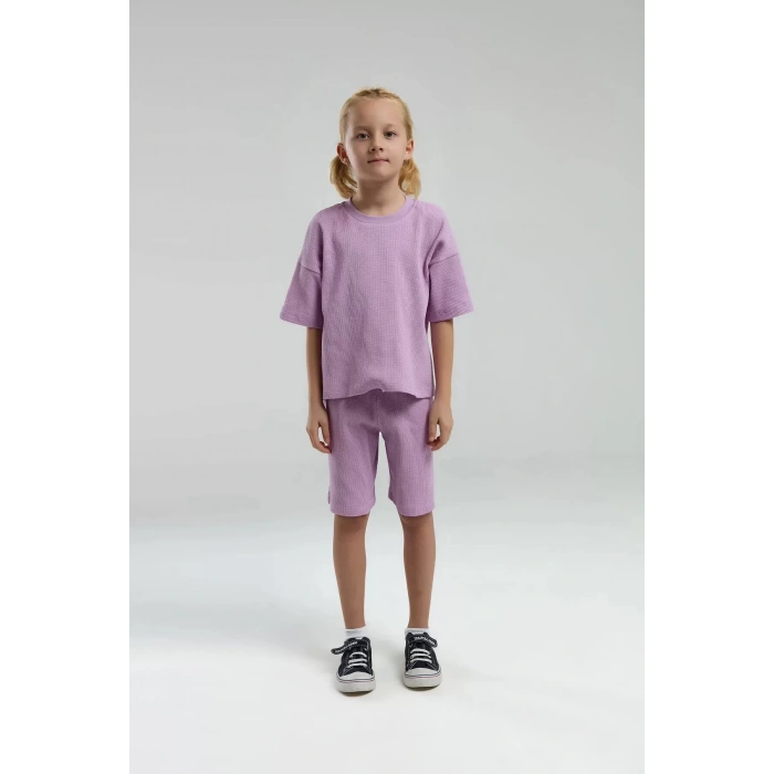 KIZ ÇOCUK BERMUDA TAKIM - MAUVE
