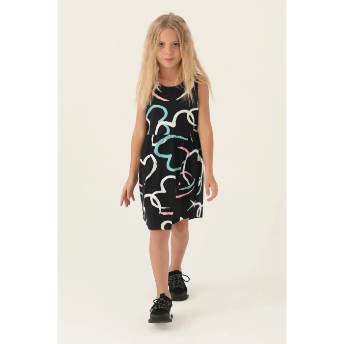 KIZ ÇOCUK ELBİSE - SİYAH