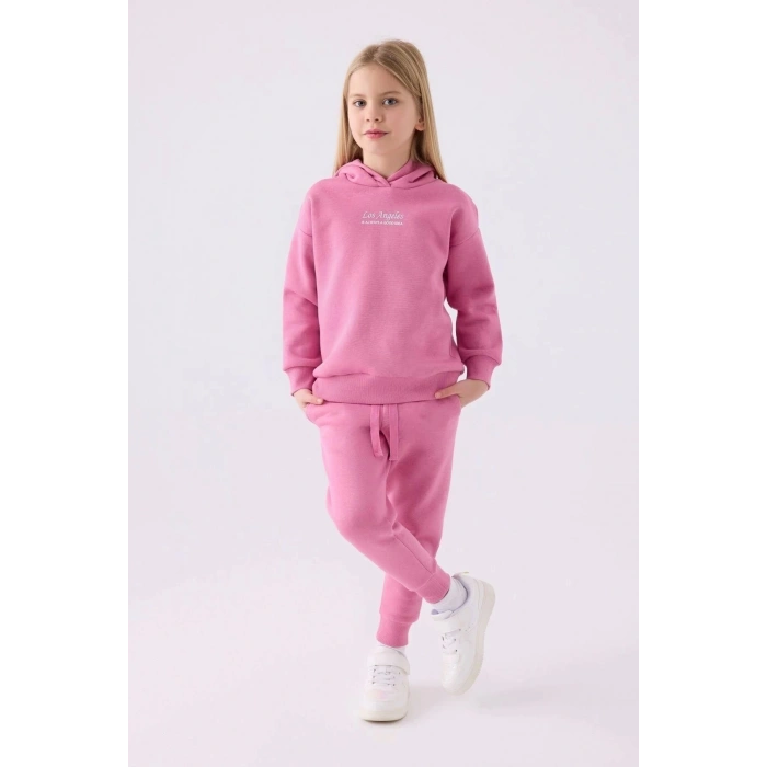 KIZ ÇOCUK EŞOFMAN TAKIM - KARANFİL