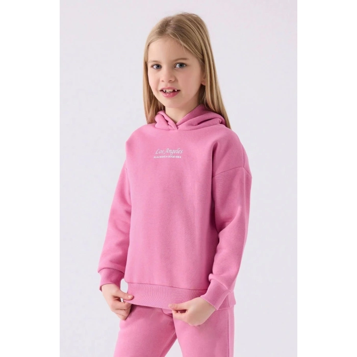 KIZ ÇOCUK EŞOFMAN TAKIM - KARANFİL