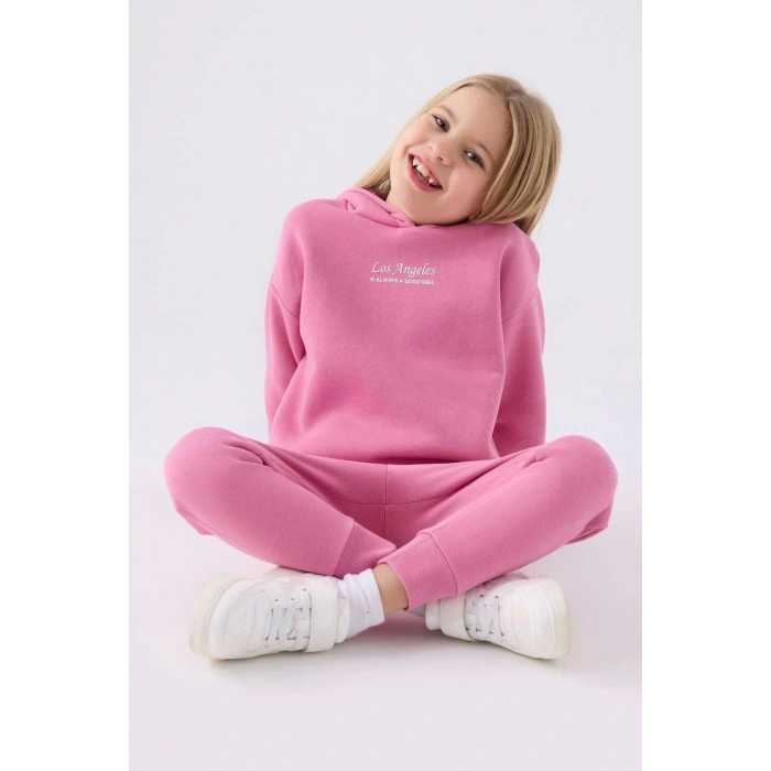 KIZ ÇOCUK EŞOFMAN TAKIM - KARANFİL