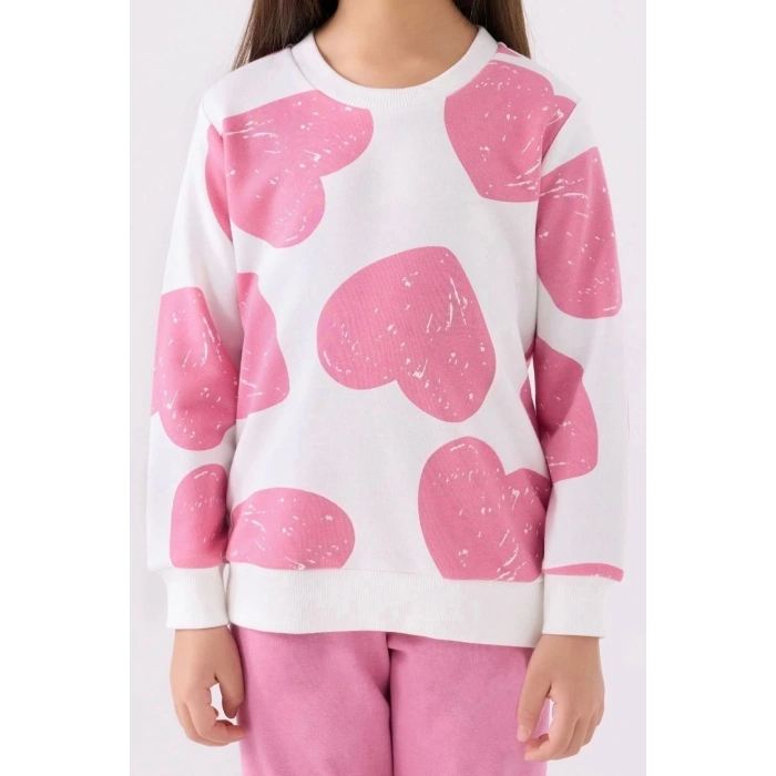 KIZ ÇOCUK EŞOFMAN TAKIM - KREM