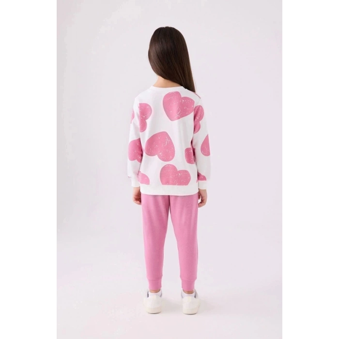 KIZ ÇOCUK EŞOFMAN TAKIM - KREM