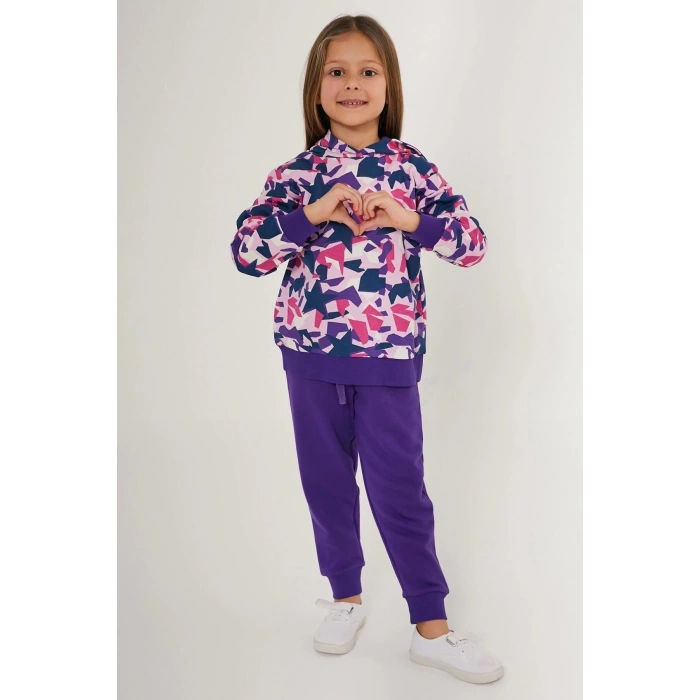 KIZ ÇOCUK EŞOFMAN TAKIM - MOR