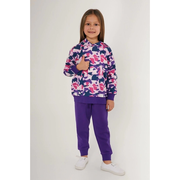 KIZ ÇOCUK EŞOFMAN TAKIM - MOR