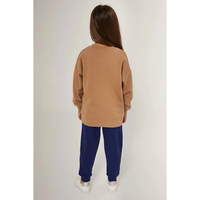 KIZ ÇOCUK EŞOFMAN TAKIM - VİZON