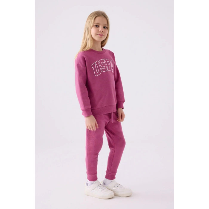 KIZ ÇOCUK EŞOFMAN TAKIMI - K.LEYLAK