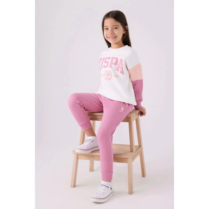 KIZ ÇOCUK EŞOFMAN TAKIMI - KREM