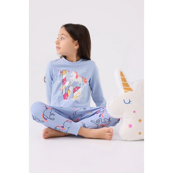 KIZ ÇOCUK İKİLİ TAKIM - MAVİ