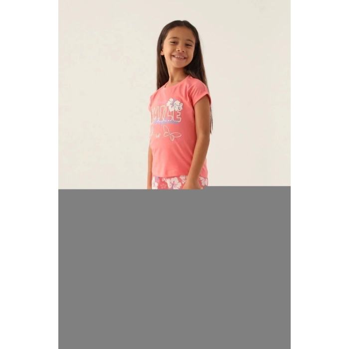 KIZ ÇOCUK KAPRİ TAKIM - AÇIK İNDİGO