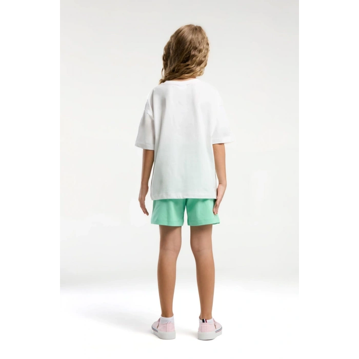 KIZ ÇOCUK ŞORT TAKIM - KREM