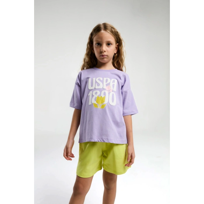 KIZ ÇOCUK ŞORT TAKIM - LİLA