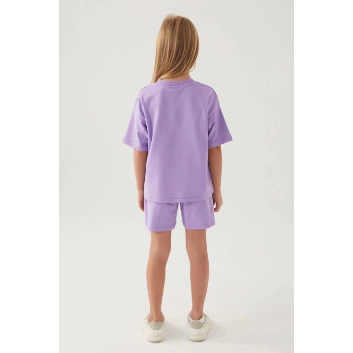 KIZ ÇOCUK ŞORT TAKIM - LİLA