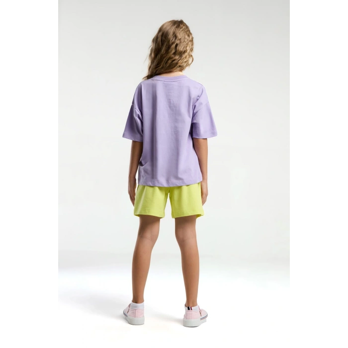 KIZ ÇOCUK ŞORT TAKIM - LİLA
