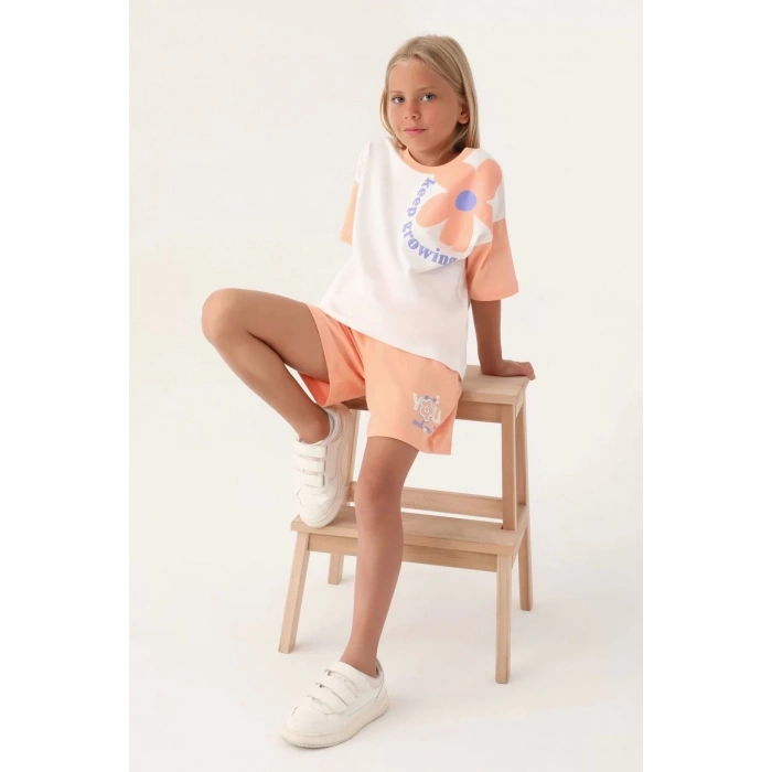 KIZ ÇOCUK ŞORT TAKIM - TURKUAZ