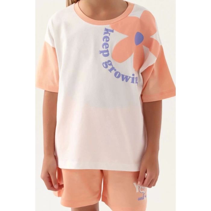 KIZ ÇOCUK ŞORT TAKIM - TURKUAZ