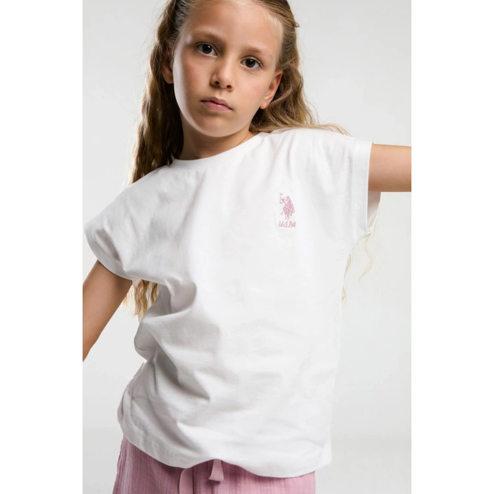 KIZ GARSON BERMUDA TAKIM - Beyaz