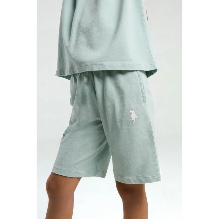 KIZ GARSON BERMUDA TAKIM - ÇAY YEŞİLİ