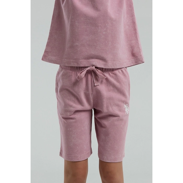 KIZ GARSON BERMUDA TAKIM - GÜL KURUSU