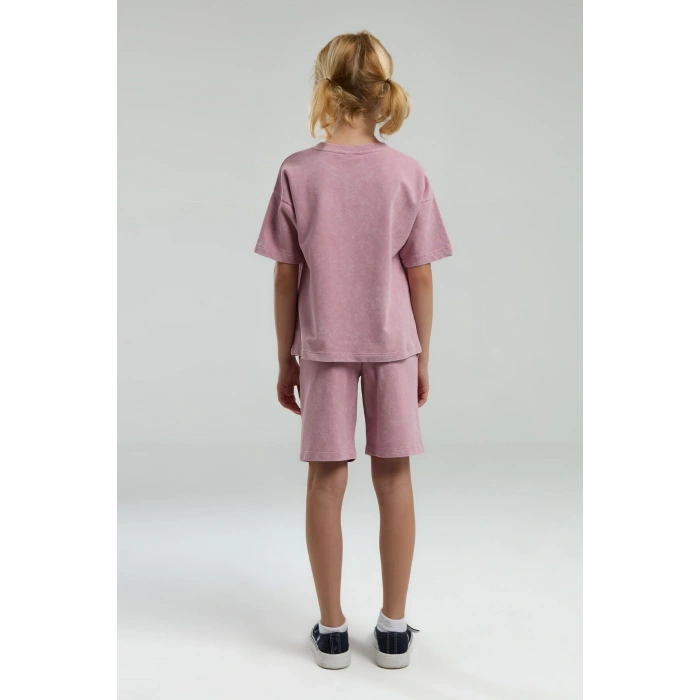 KIZ GARSON BERMUDA TAKIM - GÜL KURUSU