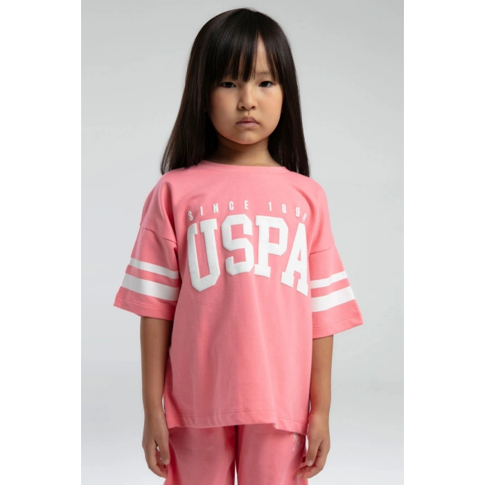 KIZ GARSON BERMUDA TAKIM - NEON PEMBE