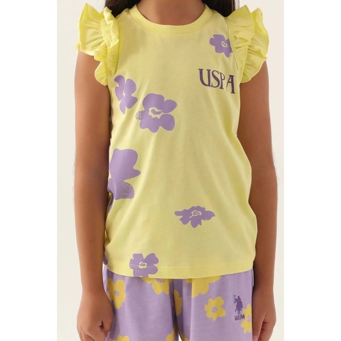 KIZ GARSON ŞORT TAKIM - AÇIK SARI