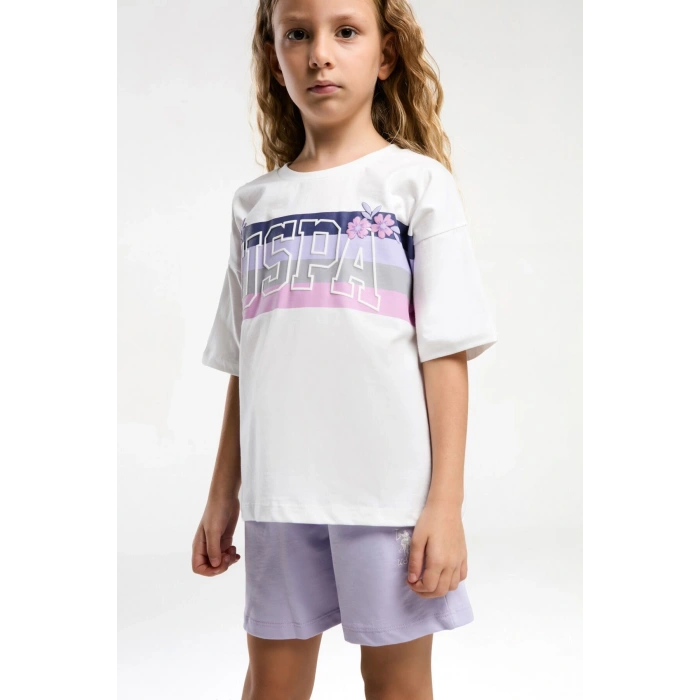 KIZ GARSON ŞORT TAKIM - Beyaz