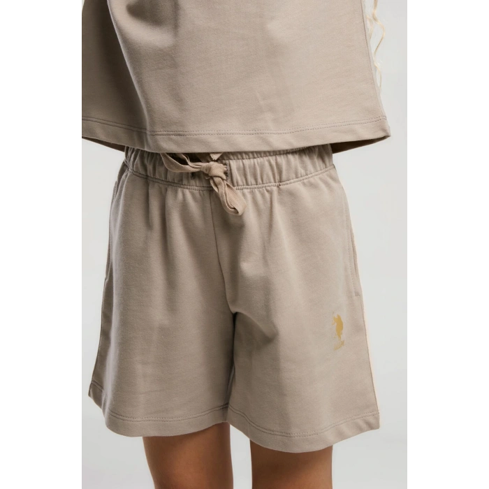 KIZ GARSON ŞORT TAKIM - KUM