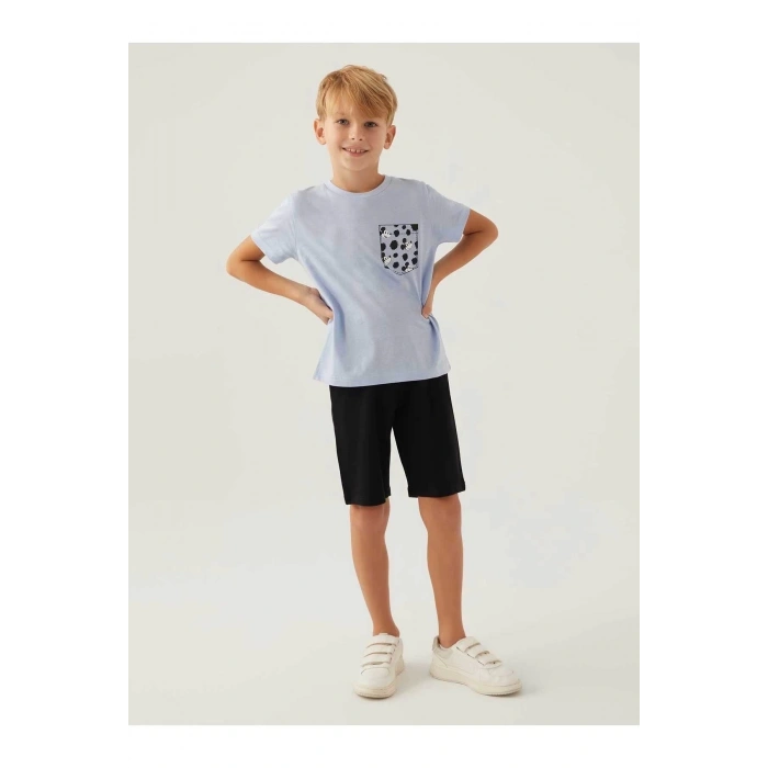 MICKEY MOUSE ERKEK ÇOCUK BERMUDA TAKIM - MAVİ