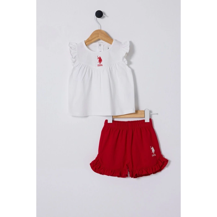 U.S.POLO ASSN. KIZ BEBEK 2Lİ TAKIM - Beyaz
