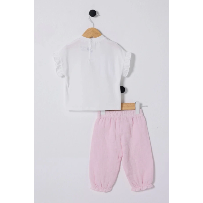 U.S.POLO ASSN. KIZ BEBEK 2Lİ TAKIM - EKRU