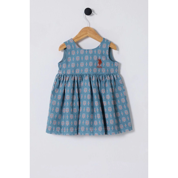 U.S.POLO ASSN. KIZ BEBEK ELBİSE - MAVİ