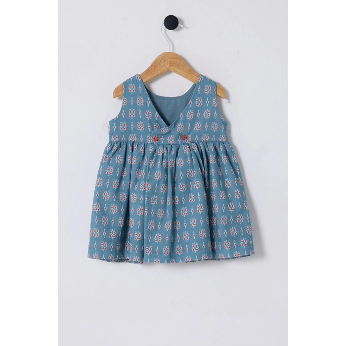 U.S.POLO ASSN. KIZ BEBEK ELBİSE - MAVİ