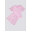KIZ BEBEK 2 Lİ KISA KOL T-SHIRT TAKIM - AÇIK PEMBE