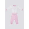 KIZ BEBEK 2 Lİ UZUN KOL T-SHIRT TAKIM - KREM